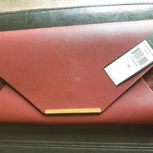 BCBG Maroon Clutch